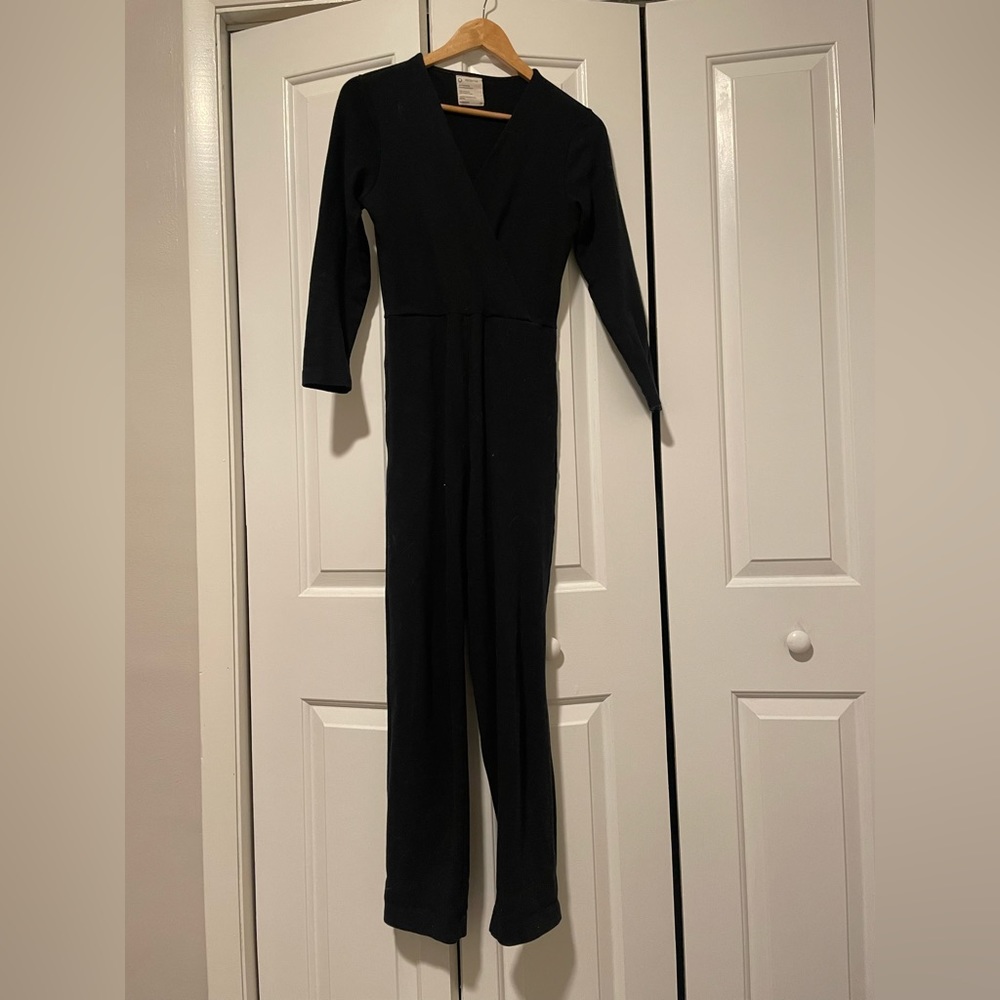 Fordays black wrap top jumpsuit